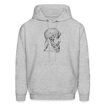 Greek Mythology Design - Men's Hoodie - heather gray - Front - Elias (183cm)