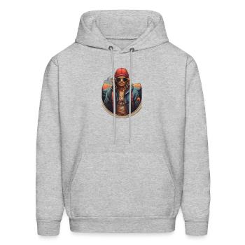 An image designed to market a wonderful male image - Men's Hoodie - heather gray - Front - Elias (183cm)