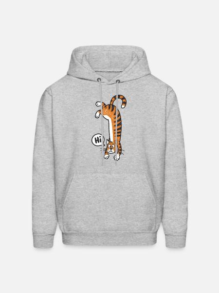 Funny Cat - Men's Hoodie - heather gray