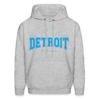 Detroit - Men's Hoodie - heather gray - Front - Elias (183cm)