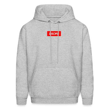 DISCIPLE - Men's Hoodie - heather gray - Front - Elias (183cm)