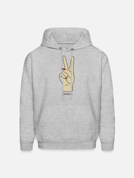 peace 1 1 - Men's Hoodie - heather gray