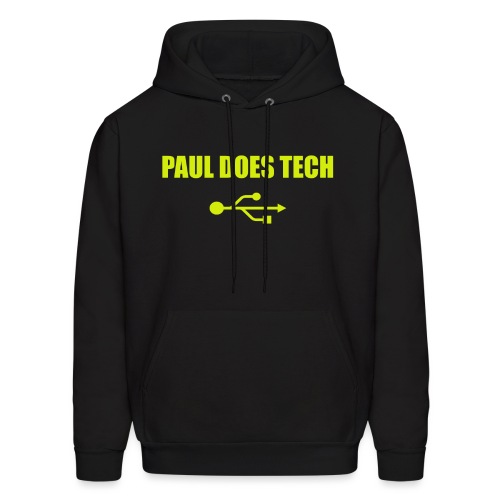 Paul Does Tech Yellow Logo With USB (MERCH) - Men's Hoodie