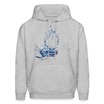Water drop - Men's Hoodie - heather gray - Front - Elias (183cm)