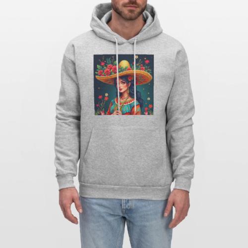 Mexican Design, Regional Mexican Charro Woman - Men's Hoodie
