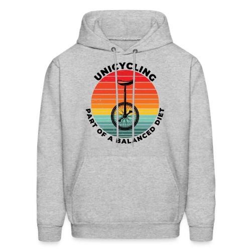 Unicycling Part of A Balanced Diet - Men's Hoodie