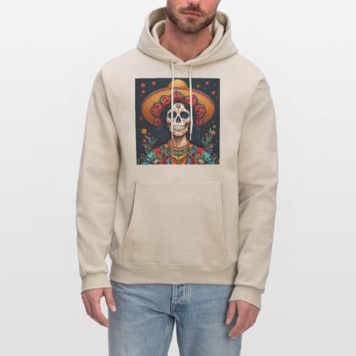 Charra Skull Art | Traditional Mexican Design - Men's Hoodie