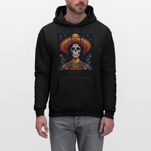 Charra Skull Art | Traditional Mexican Design - Men's Hoodie
