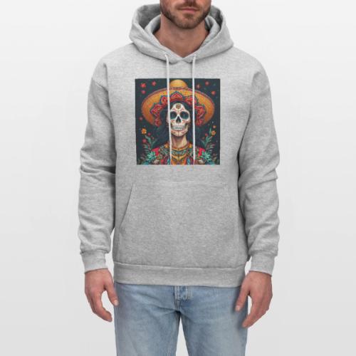 Charra Skull Art | Traditional Mexican Design - Men's Hoodie