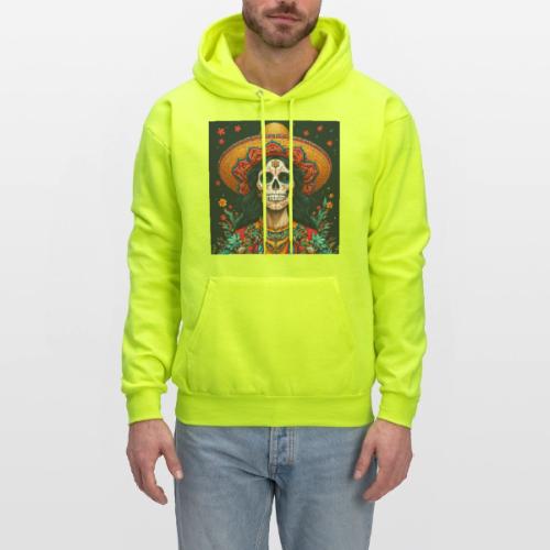 Charra Skull Art | Traditional Mexican Design - Men's Hoodie