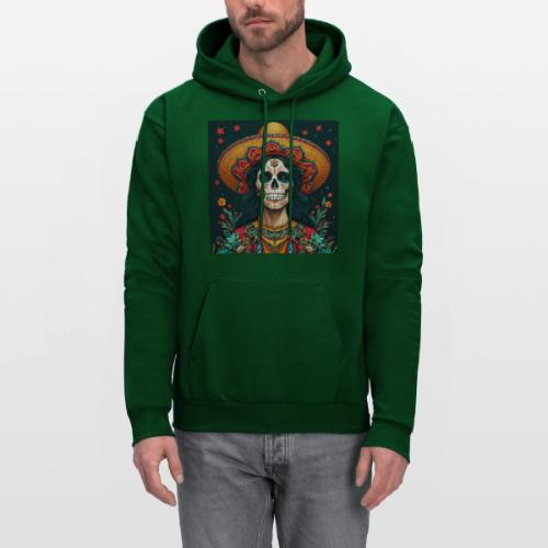 Charra Skull Art | Traditional Mexican Design - Men's Hoodie