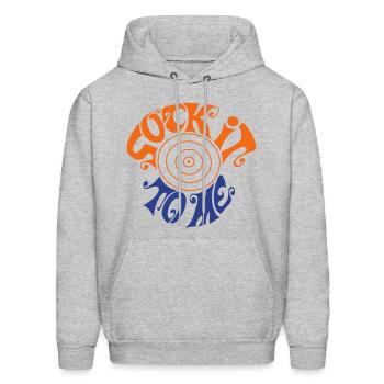 sock it to me - Men's Hoodie - heather gray - Front - Elias (183cm)