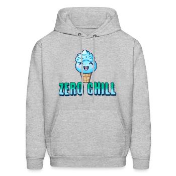 Zero Chill Ice Cream Fun Cute Summer - Men's Hoodie - heather gray - Front - Elias (183cm)