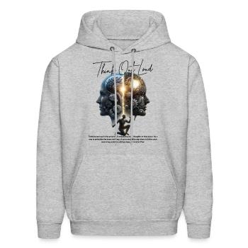 Think Out Loud - Men's Hoodie - heather gray - Front - Elias (183cm)
