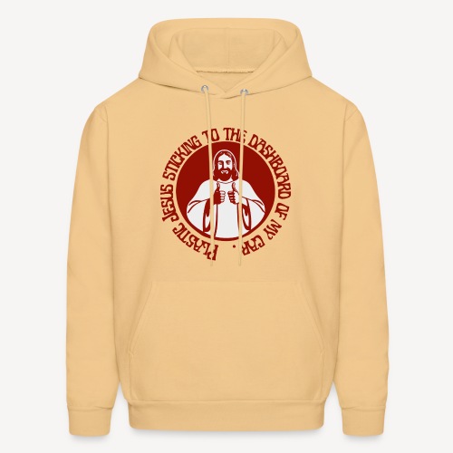 Plastic Jesus sticking to the dashboard of my car - Men's Hoodie