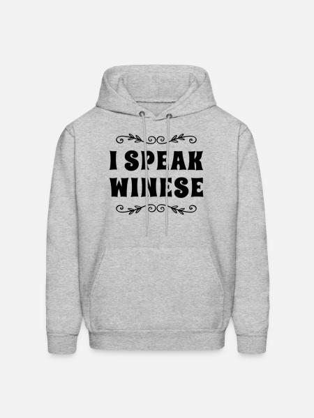 I Speak Wine - Men's Hoodie - heather gray