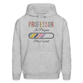 Professor In Progress Please Wait Future Professor - Men's Hoodie - heather gray - Front - Elias (183cm)