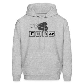 Periodically FUBAr, Periodic Table Joke - Men's Hoodie - heather gray - Front - Elias (183cm)
