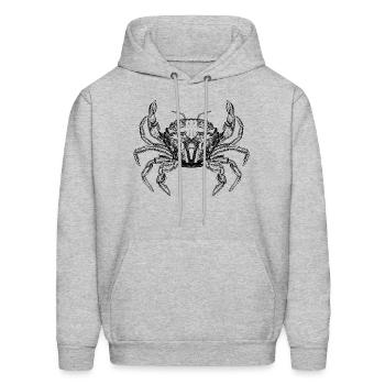 designs of crab images - Men's Hoodie - heather gray - Front - Elias (183cm)