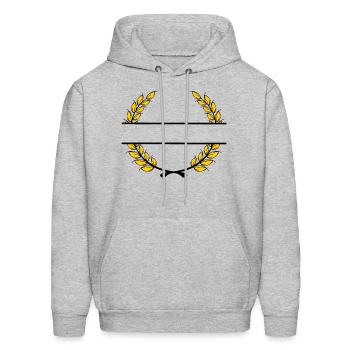 Name banner Laurel wreath gold wheat - Men's Hoodie - heather gray - Front - Elias (183cm)