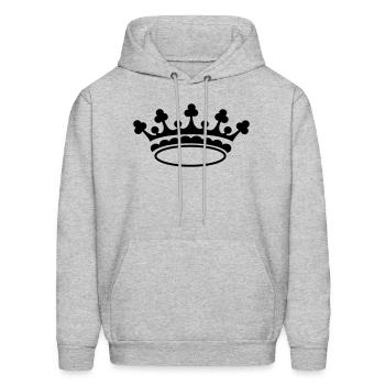 Crown king for royal predicate award - Men's Hoodie - heather gray - Front - Elias (183cm)