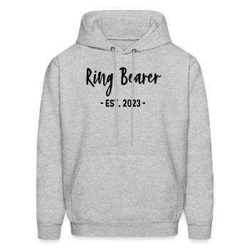 Ring Bearer Est 2023 Established Hen Party Do Nigh - Men's Hoodie - heather gray - Front - Elias (183cm)