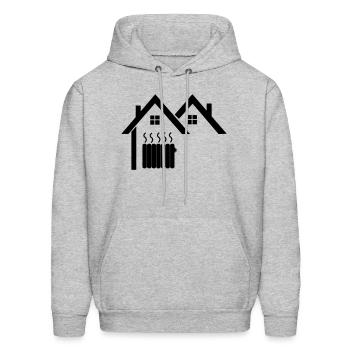 House heating CV central heating logo for installe - Men's Hoodie - heather gray - Front - Elias (183cm)
