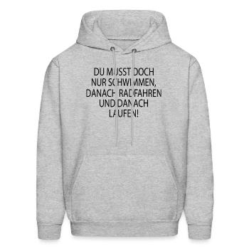 triathlon - Men's Hoodie - heather gray - Front - Elias (183cm)