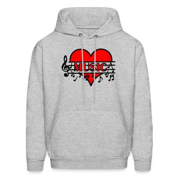 Music lover - Men's Hoodie - heather gray - Front - Elias (183cm)
