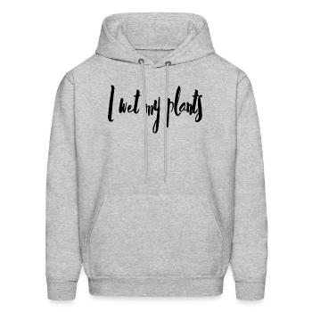 I wet my plants - Men's Hoodie - heather gray - Front - Elias (183cm)