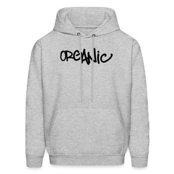 organic tag - Men's Hoodie - heather gray - Front - Elias (183cm)