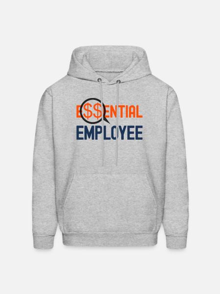 Essential Employee Dollar Sign - Men's Hoodie - heather gray