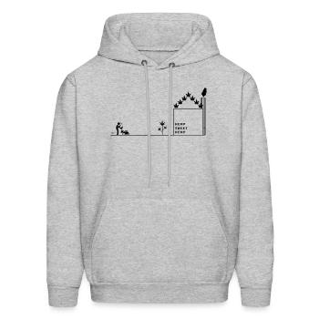 Hemp Sweet Hemp Black 3x - Men's Hoodie - heather gray - Front - Elias (183cm)