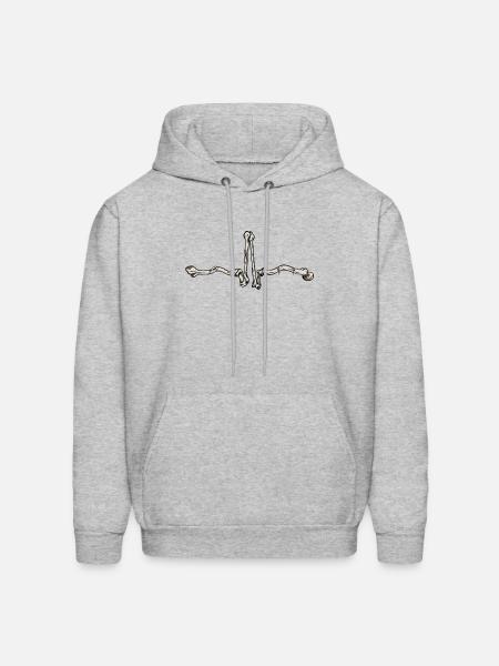 ECG bones - Men's Hoodie - heather gray