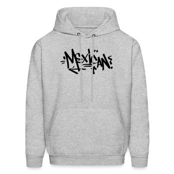 Mexican tag - Men's Hoodie - heather gray - Front - Elias (183cm)