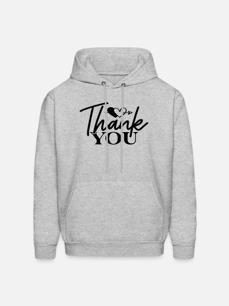 Thank you - Men's Hoodie - heather gray