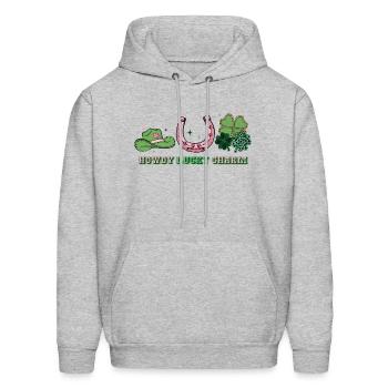 Howdy lucky charm - Men's Hoodie - heather gray - Front - Elias (183cm)