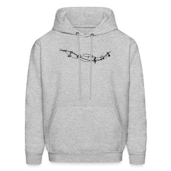 music notes, musician, musical, music love - Men's Hoodie - heather gray - Front - Elias (183cm)