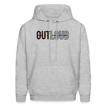 Out Loud - Men's Hoodie - heather gray - Front - Elias (183cm)