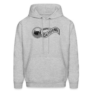 Unique camping t-shirt design - Men's Hoodie - heather gray - Front - Elias (183cm)