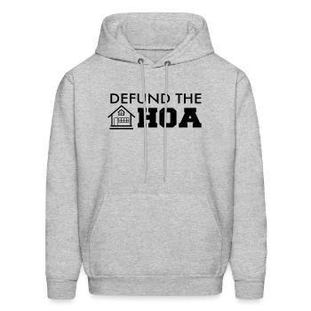 Defund The Hoa Homeowners Association - Men's Hoodie - heather gray - Front - Elias (183cm)