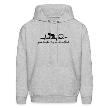 your hoofbeat is my heartbeat Tinker - Men's Hoodie - heather gray - Front - Elias (183cm)
