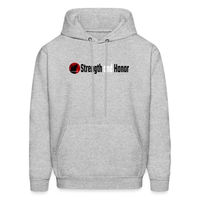 Strength and Honor - Black and White Letters