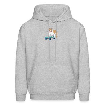Bulldog - Men's Hoodie - heather gray - Front - Elias (183cm)