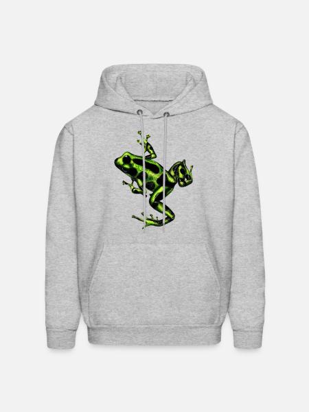 Green poison dart frog - Men's Hoodie - heather gray