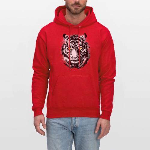Tiger Head - Tiger Artwork - Wildlife Big Cats - Men's Hoodie