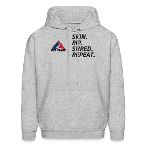 Skin. Rip. Shred. Repeat. w/Color Logo - Men's Hoodie