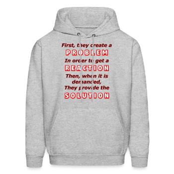 Problem Reaction Solution - Men's Hoodie - heather gray - Front - Elias (183cm)