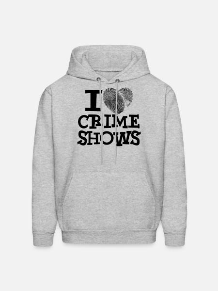 I Heart Crime Shows - Men's Hoodie - heather gray