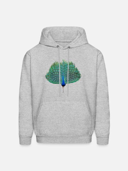 Dancing Peacock - Men's Hoodie - heather gray